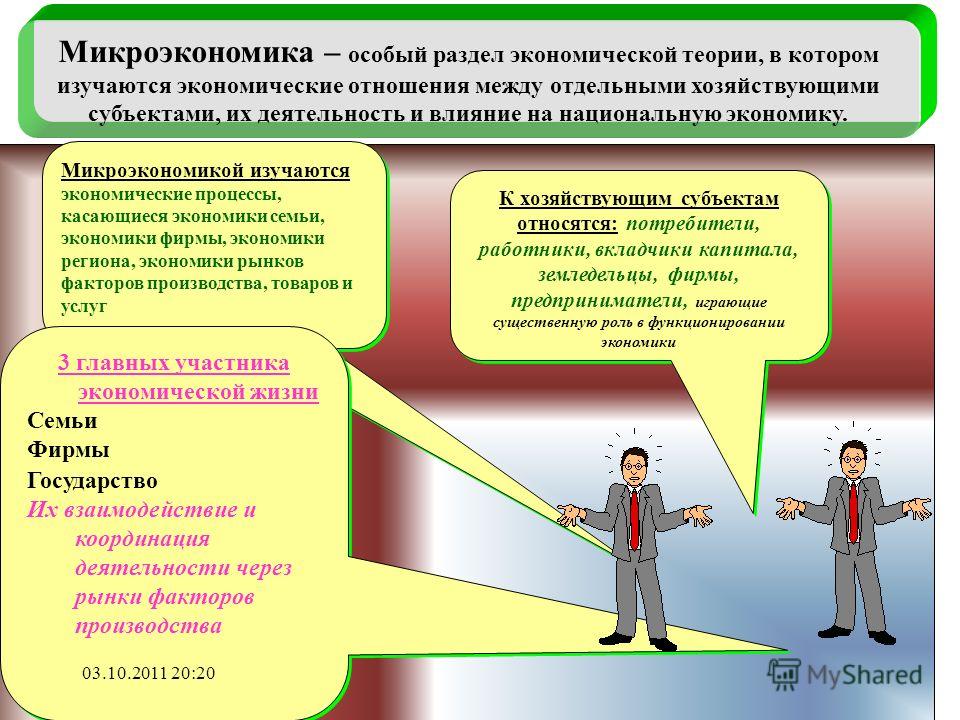 Микроэкономика. Микроэкономика как раздел экономической теории. Микроэкономика как раздел экономической теории изучает. Субъекты микроэкономики и их цели.