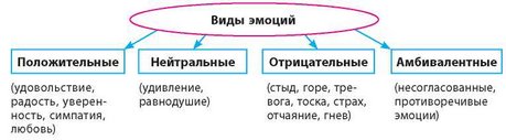 Виды эмоций и их валентность