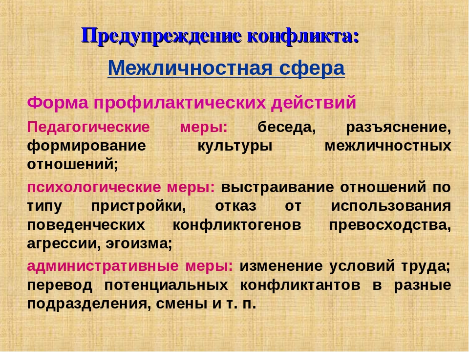 Способы разрешения межличностных конфликтов презентация