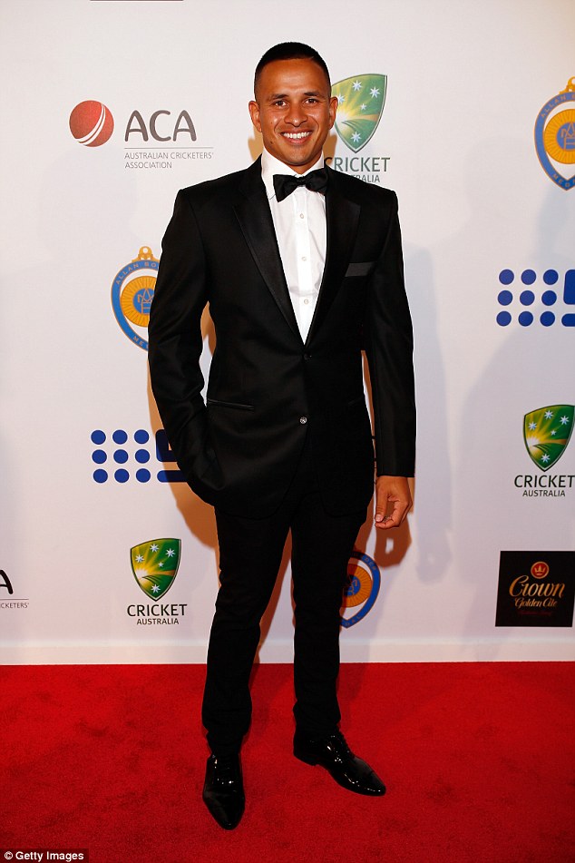 Sporting star: Pakistani-born Australian cricketer Usman made his international Twenty20 debut for Australia earlier this year