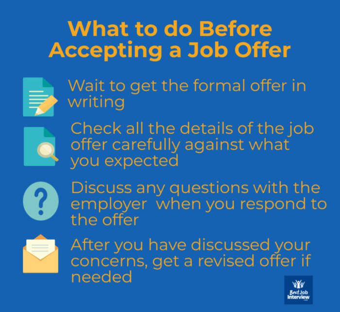 What to do before accepting a job offer